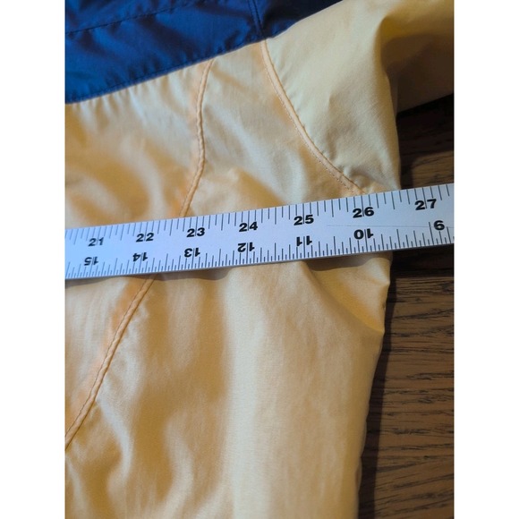 Sz XL Vintage Columbia Women's Blue and Yellow Hooded Lightweight Zip Up Jacket - Picture 3 of 12